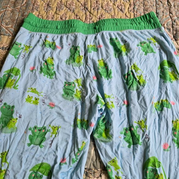 Little Sleepies Leaping Love Frog Bamboo Pajama Pants Women's Size XS - Picture 4 of 7